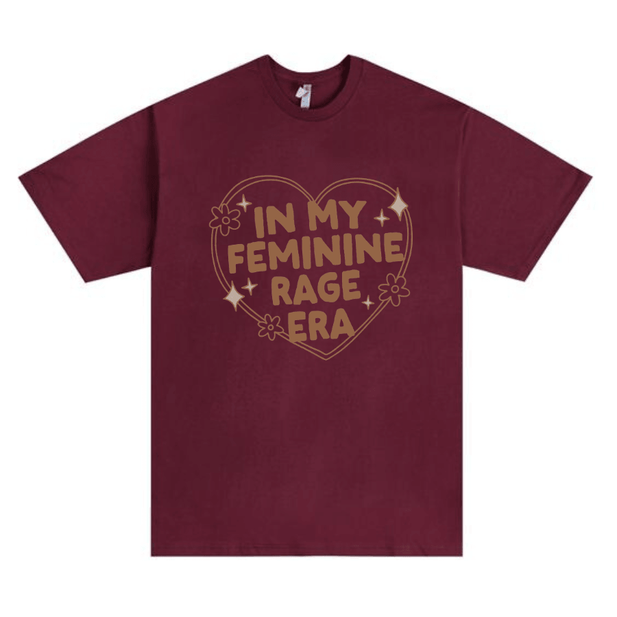 In My Feminine Rage Era Screen Printed Unisex T-Shirt - Hiyatee