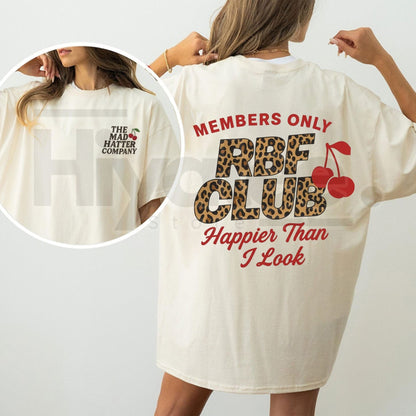 Comfort Colors® RBF Club Leopard Cherry T-Shirt – Retro Coquette Aesthetic Sarcastic Shirt