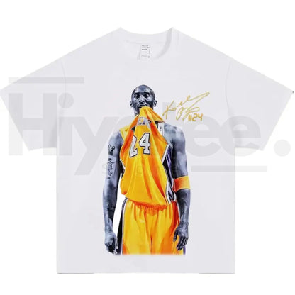 Retro Kobe Bite Graphic T-Shirt – Legend Signature Streetwear Cotton Tee