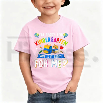 First Day of Kindergarten T-Shirt | Back to School Kids Cotton Graphic Tee