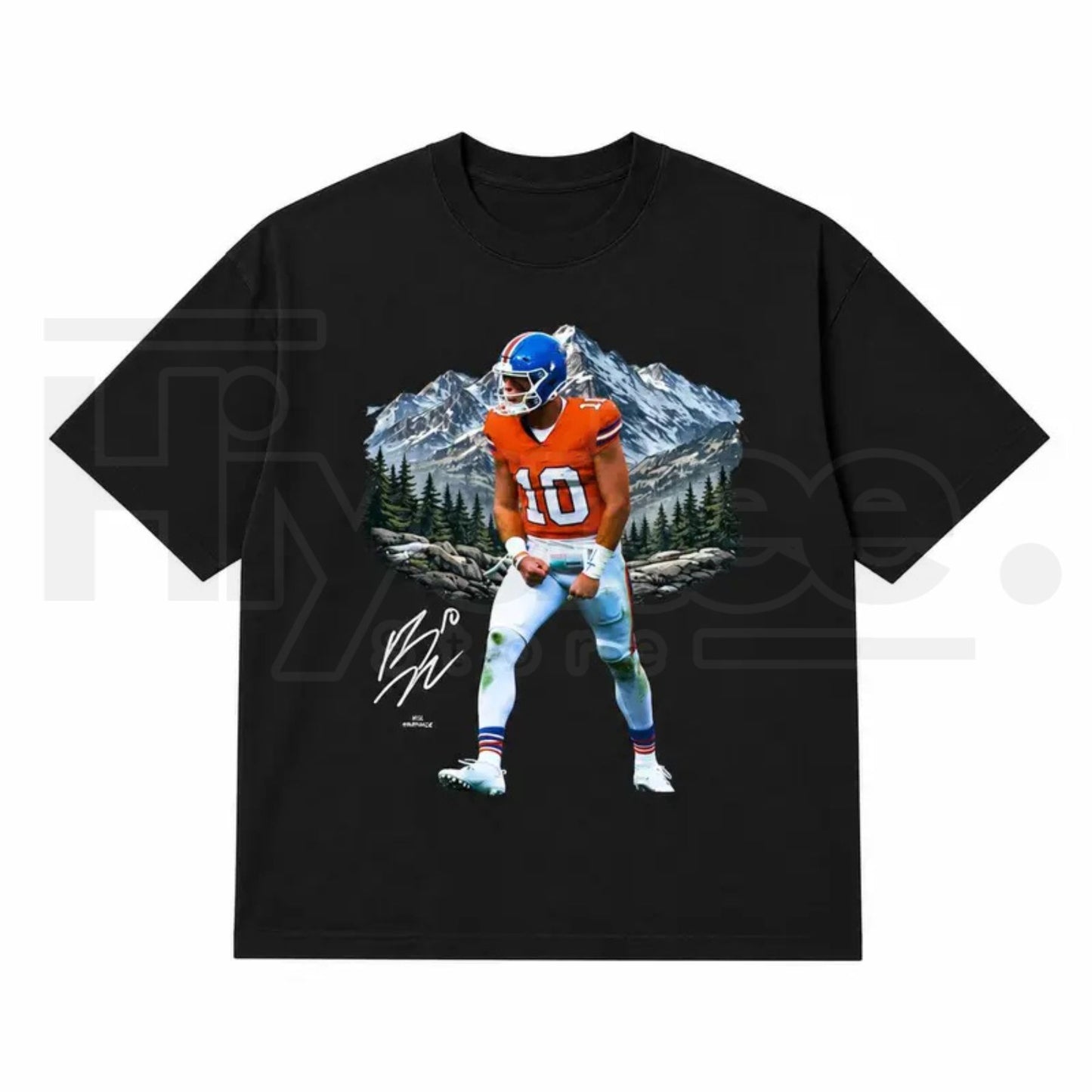 Men's 90s Style Bo Nix Graphic T-Shirt – Vintage Football Bootleg Tee