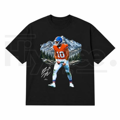 Men's 90s Style Bo Nix Graphic T-Shirt – Vintage Football Bootleg Tee