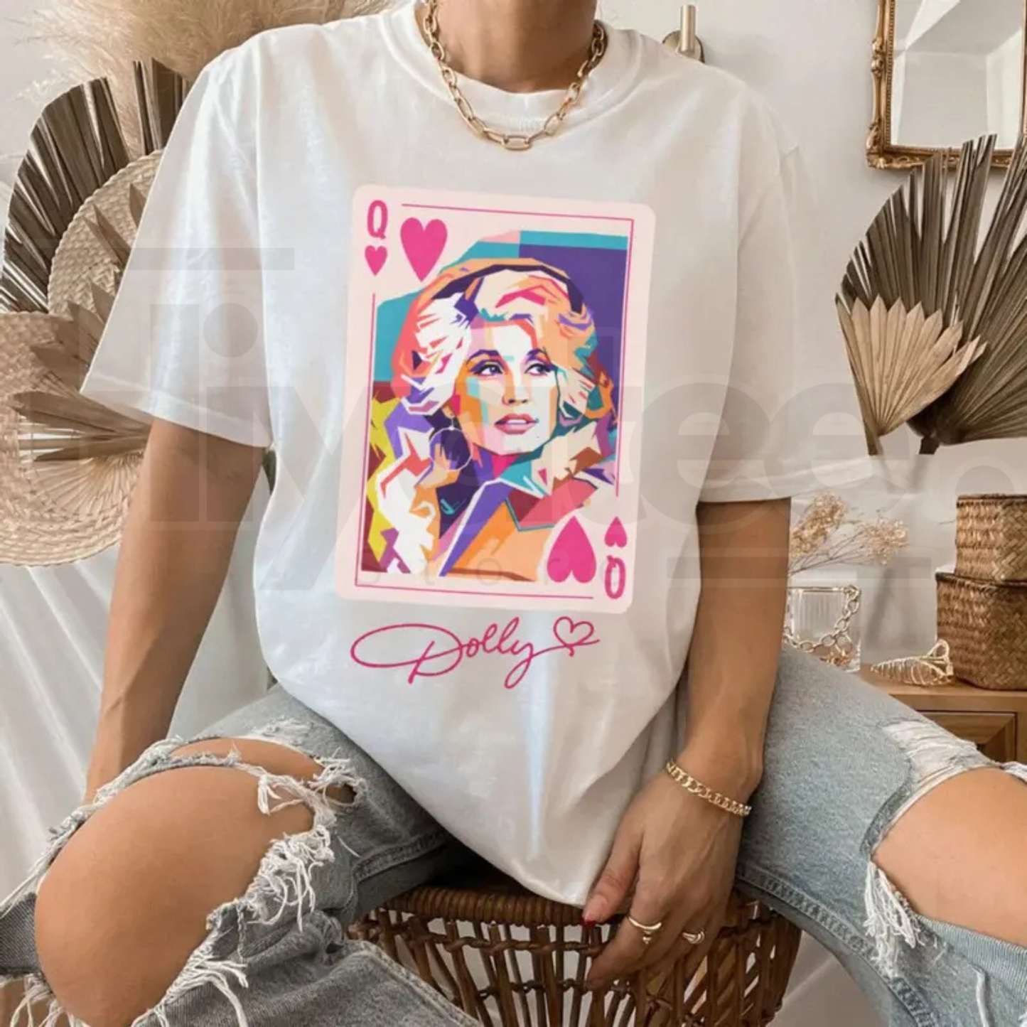 Dolly Parton Queen Of Hearts T Shirt – Vintage Country Music Tee