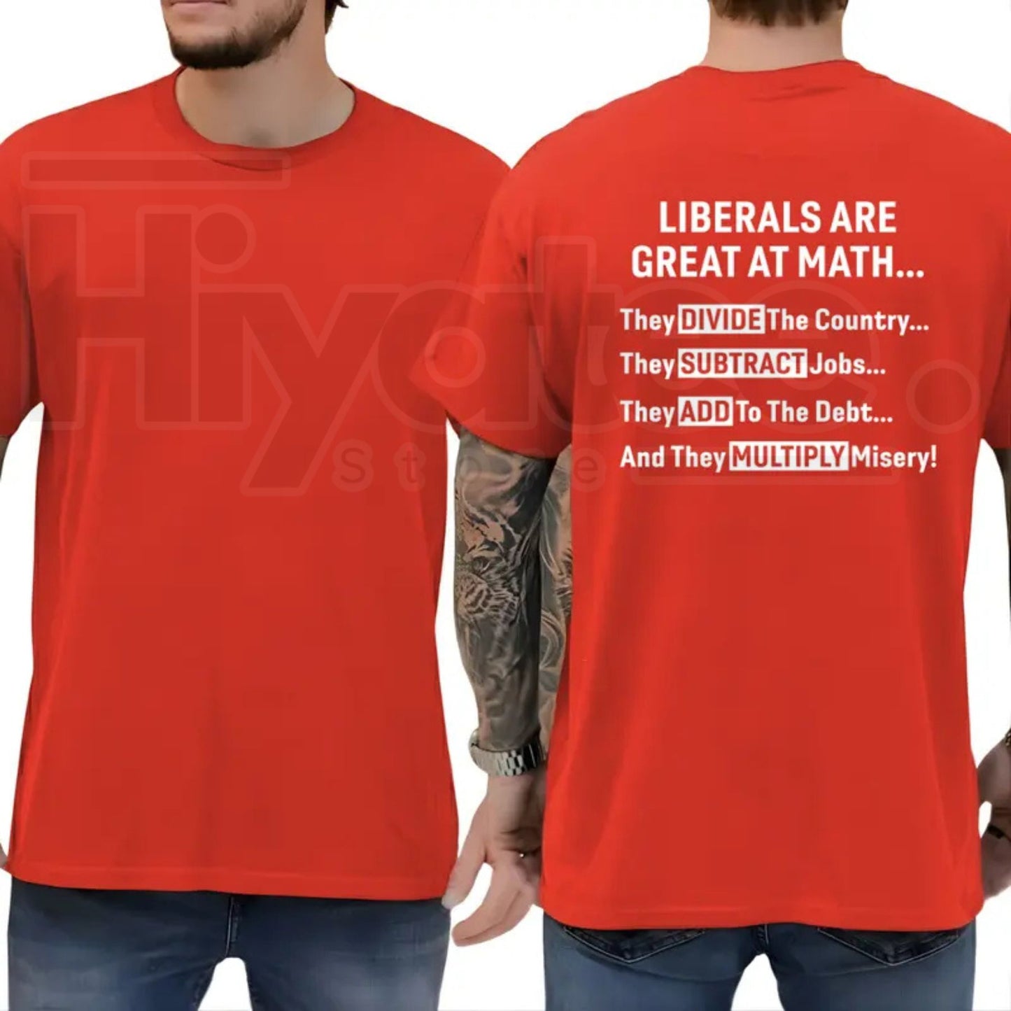 "Liberals Are Great At Math" – Funny Sarcastic Conservative Graphic Top