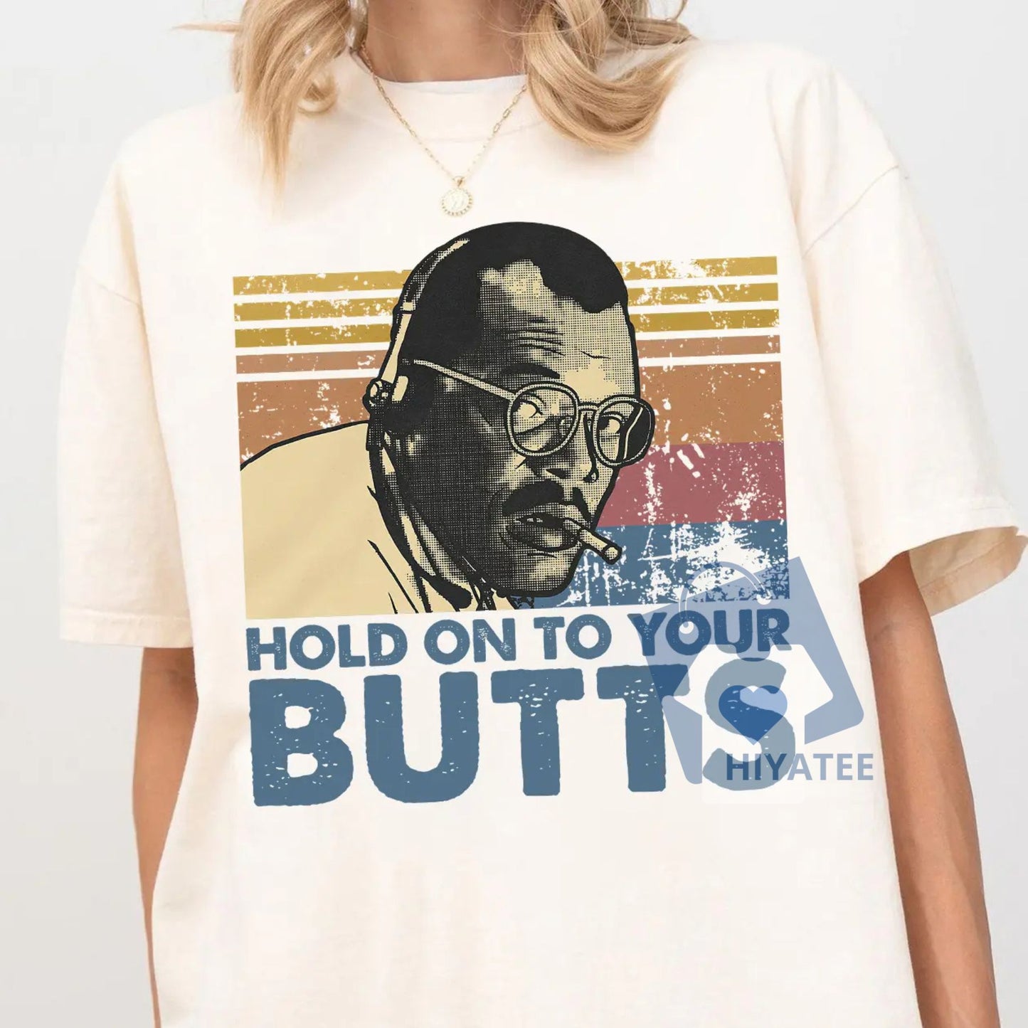 Hold On To Your Butts T-Shirt – Retro Funny Jurassic Graphic Tee, Unisex Vintage Pop Culture Shirt