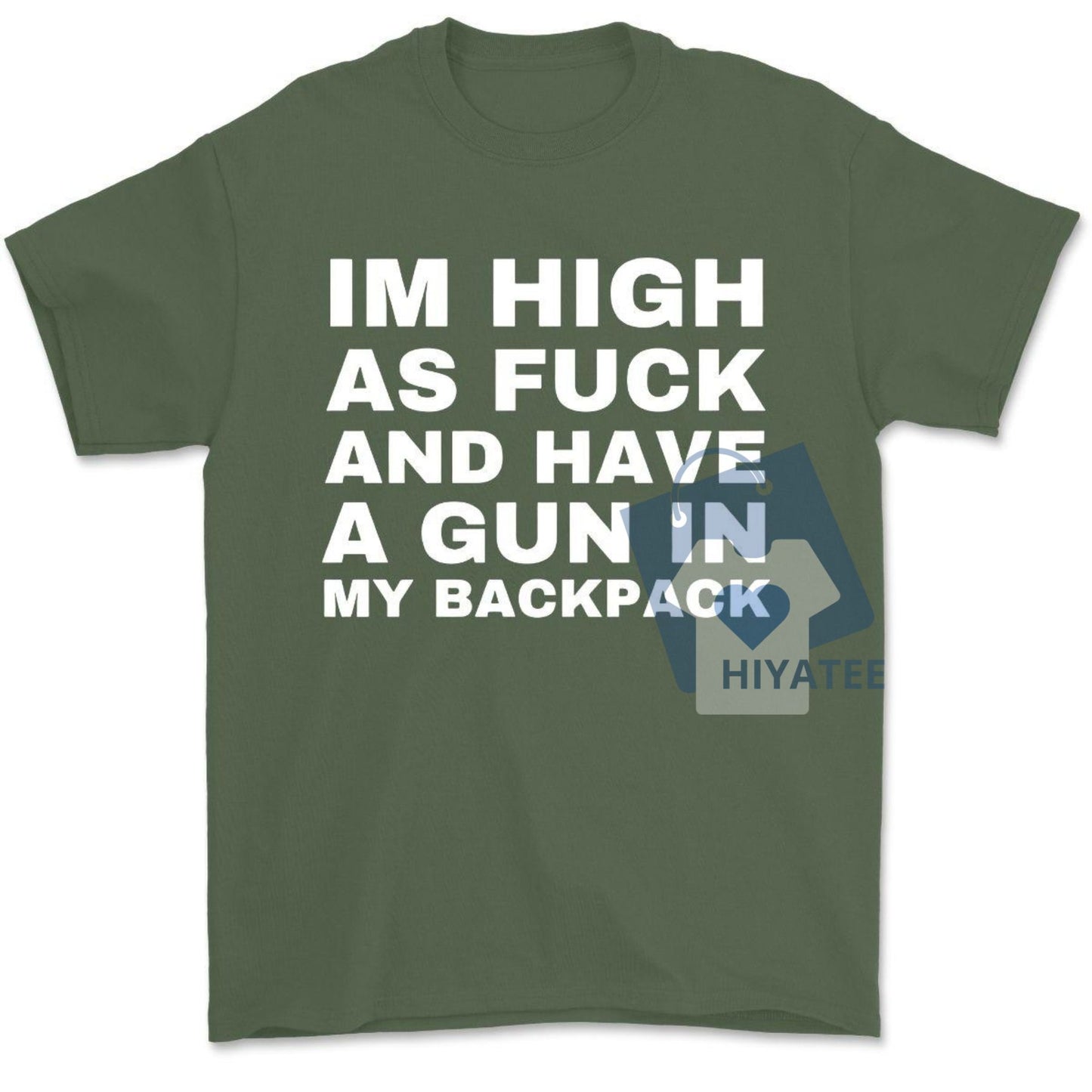 I’m High as F*ck and I Have a Backpack Shirt – Y2K Cursed Meme Tee, Funny Gen Z Humor T-Shirt, Unhinged Gift for Friends