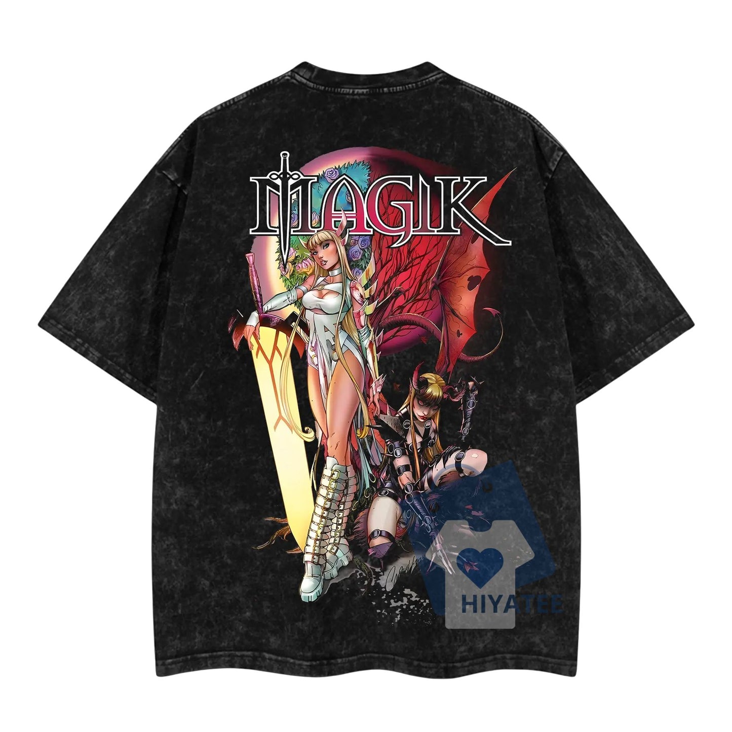 Magik Retro Vintage Comic Wash Tee – Limited Edition Marvel Mutant T-Shirt for Comic Fans