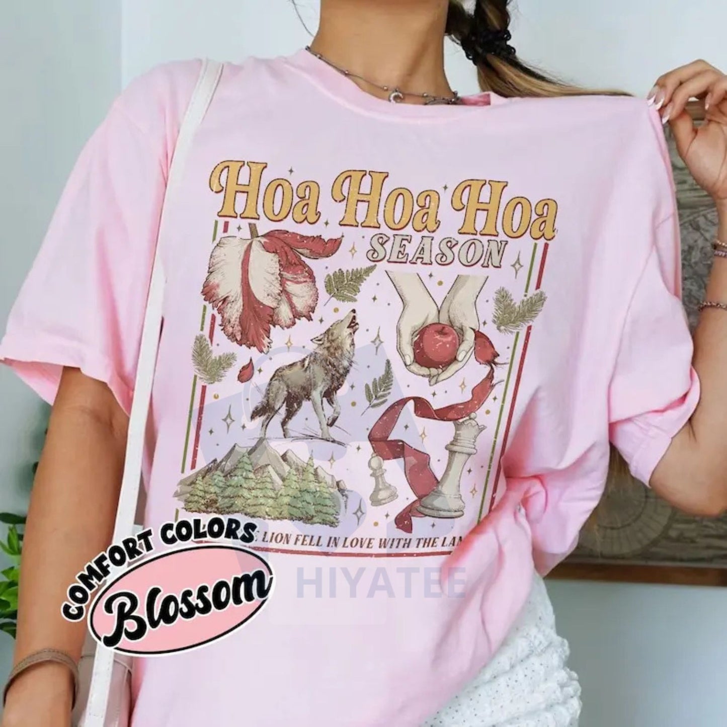 Comfort Colors Twilight Inspired Vintage T-shirt – "Hoa Hoa Hoa Season" Trendy Graphic Tee, Vampire Fan Gift