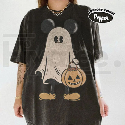 Retro Signature Halloween Shirt Trick or Treat Spooky Party Tee