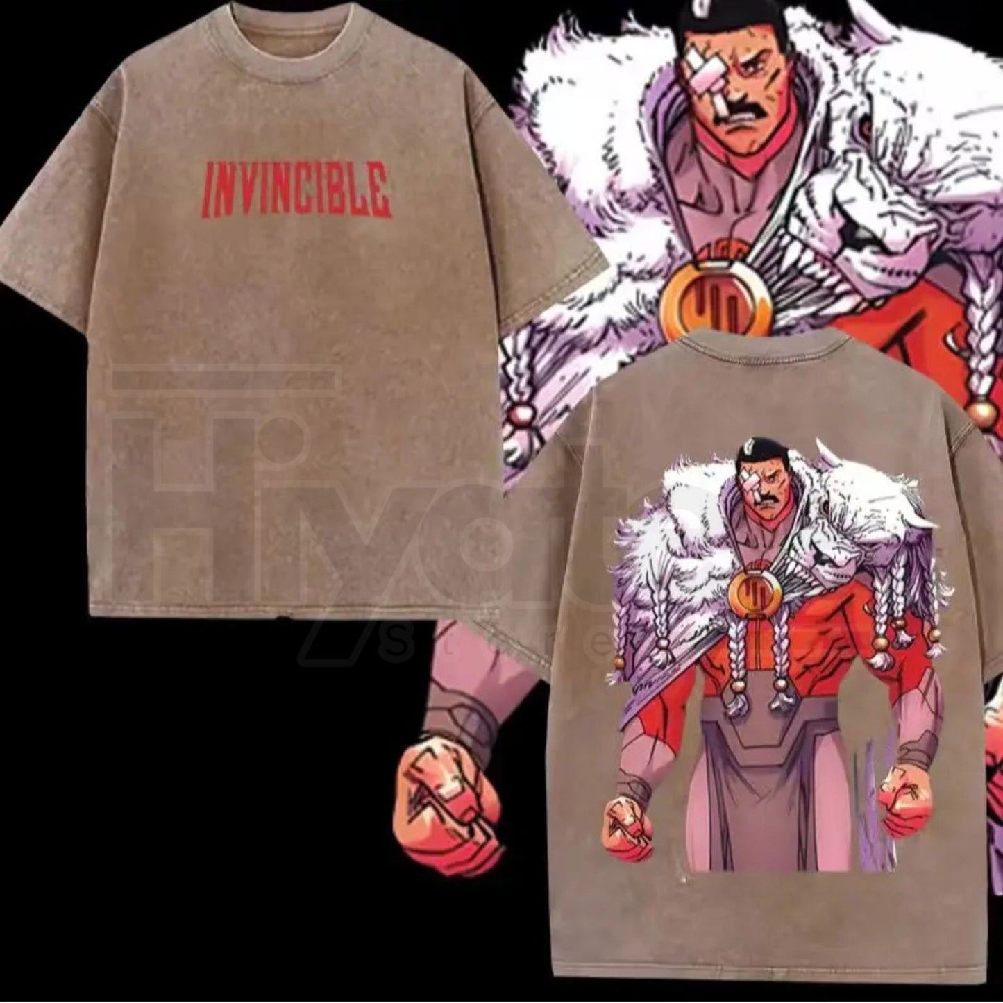 Thragg The Conqueror "Viltrumite War" T-Shirt – Invincible Comic Double-Sided Acid Wash Tee