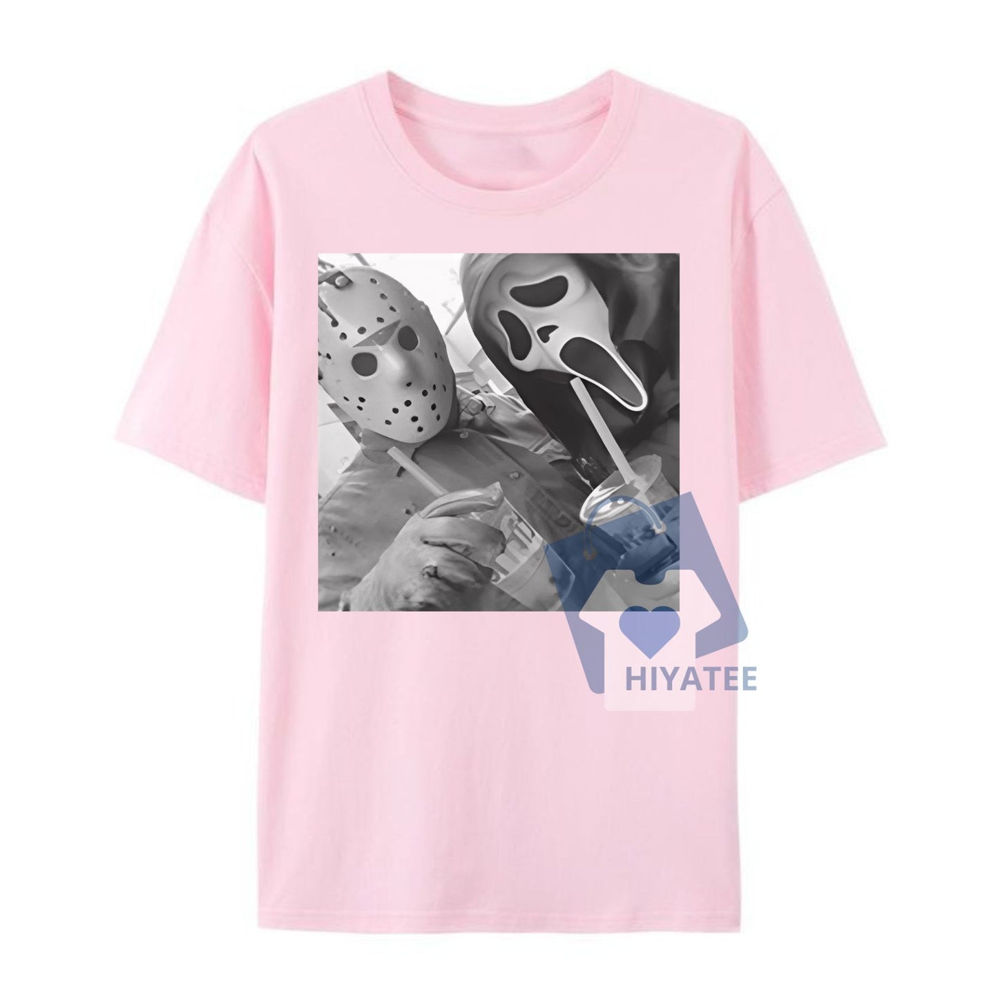 Jason & Ghostface Halloween T-Shirt – Funny Y2K Horror Graphic Tee, Unisex 90s Style Top