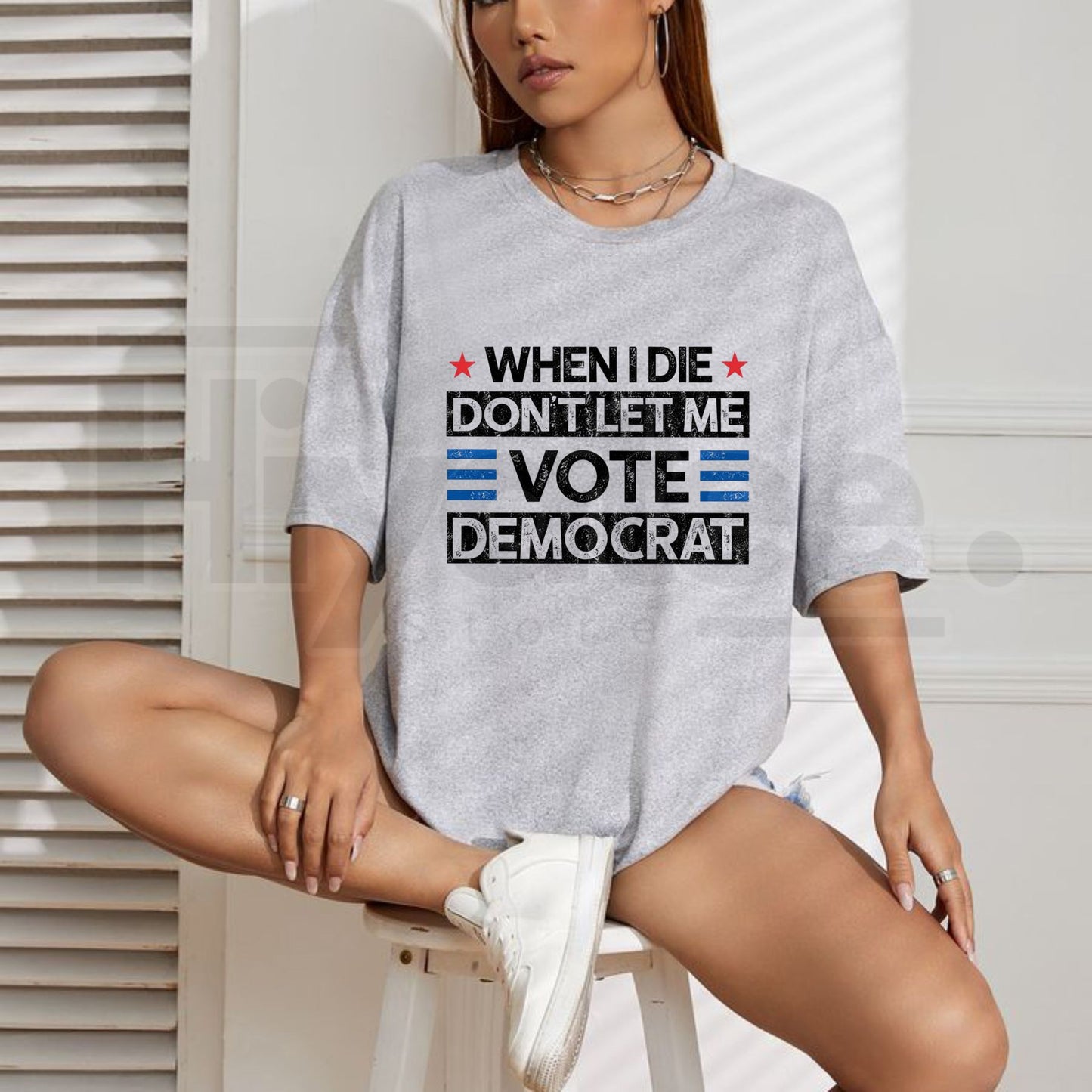 "Don't Let Me Vote Democrat" – Funny Sarcastic Political Graphic Top