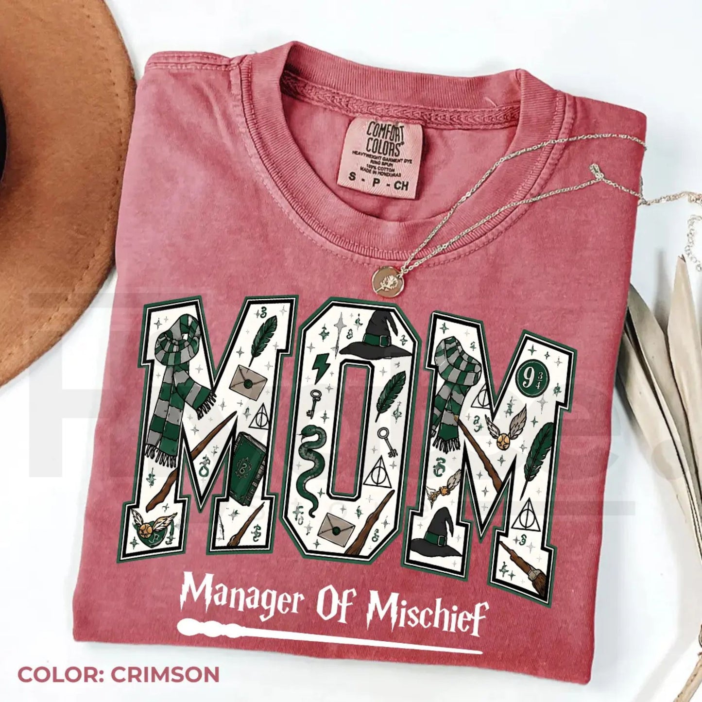 Comfort Colors Mom Manager of Mischief Shirt Magical Wizard Tee