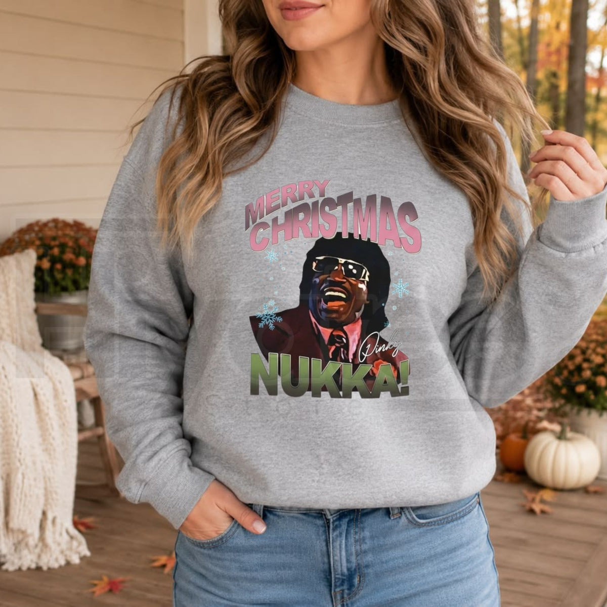 Merry Christmas Nuggah Sweatshirt, Funny Pinky Next Friday Movie Graphic Pullover