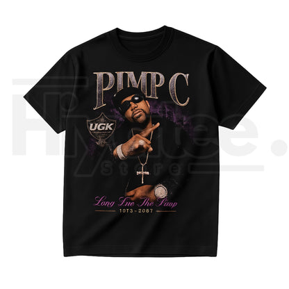 LOCALSAINT Pimp C Long Live The Pimp Heavy Cotton Tee – UGK Houston Rap Streetwear