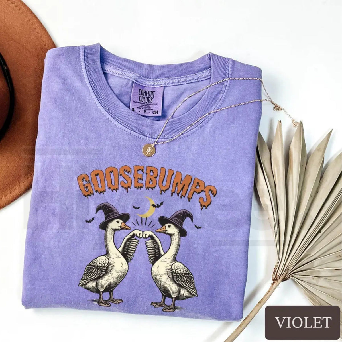 Goose Bumps Halloween Silly Goose Comfort Colors T-Shirt