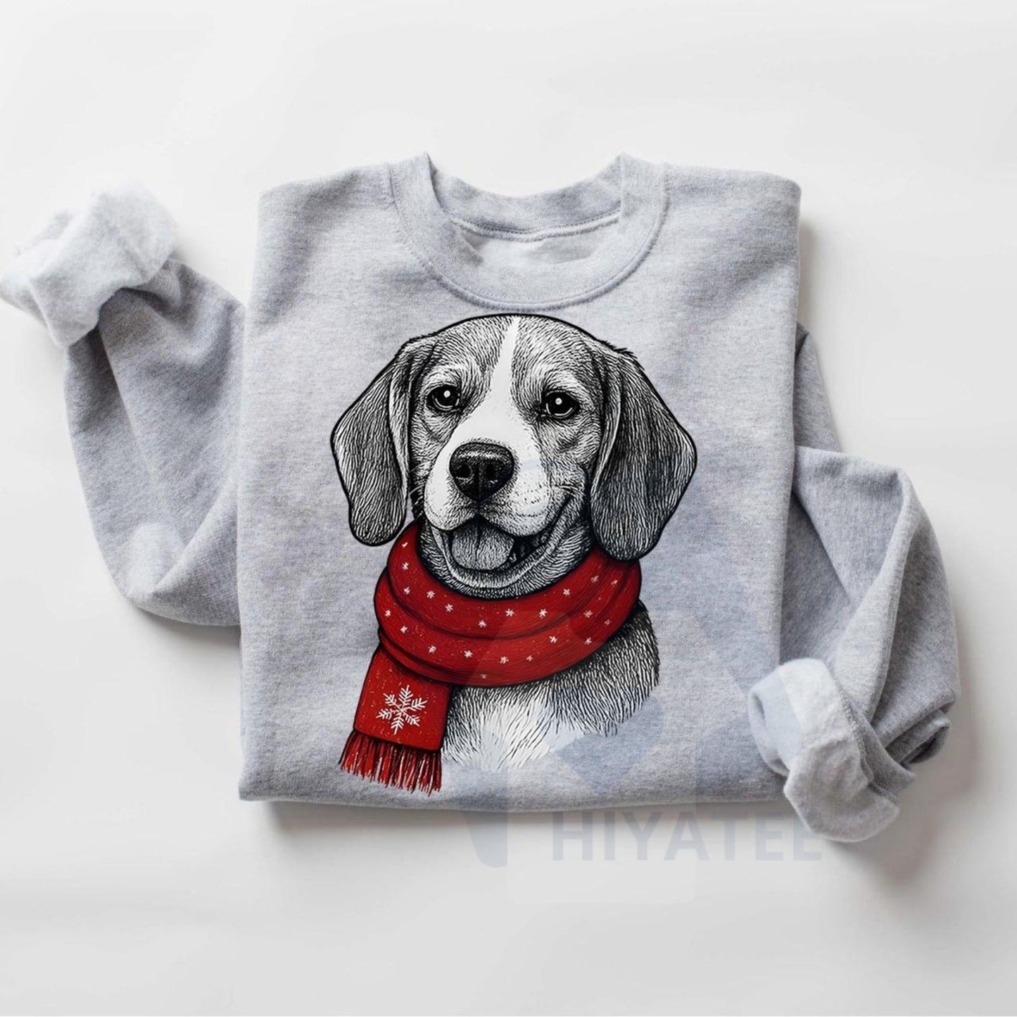 Santa Paws Christmas Dog Sweatshirt: 50 Dog Breeds in Festive Santa Hats, Gildan Unisex Holiday Pullover