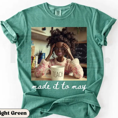 Comfort Colors® Last Day of School Teacher Doll Face Meme Shirt – Black Educator Summer Break Tee