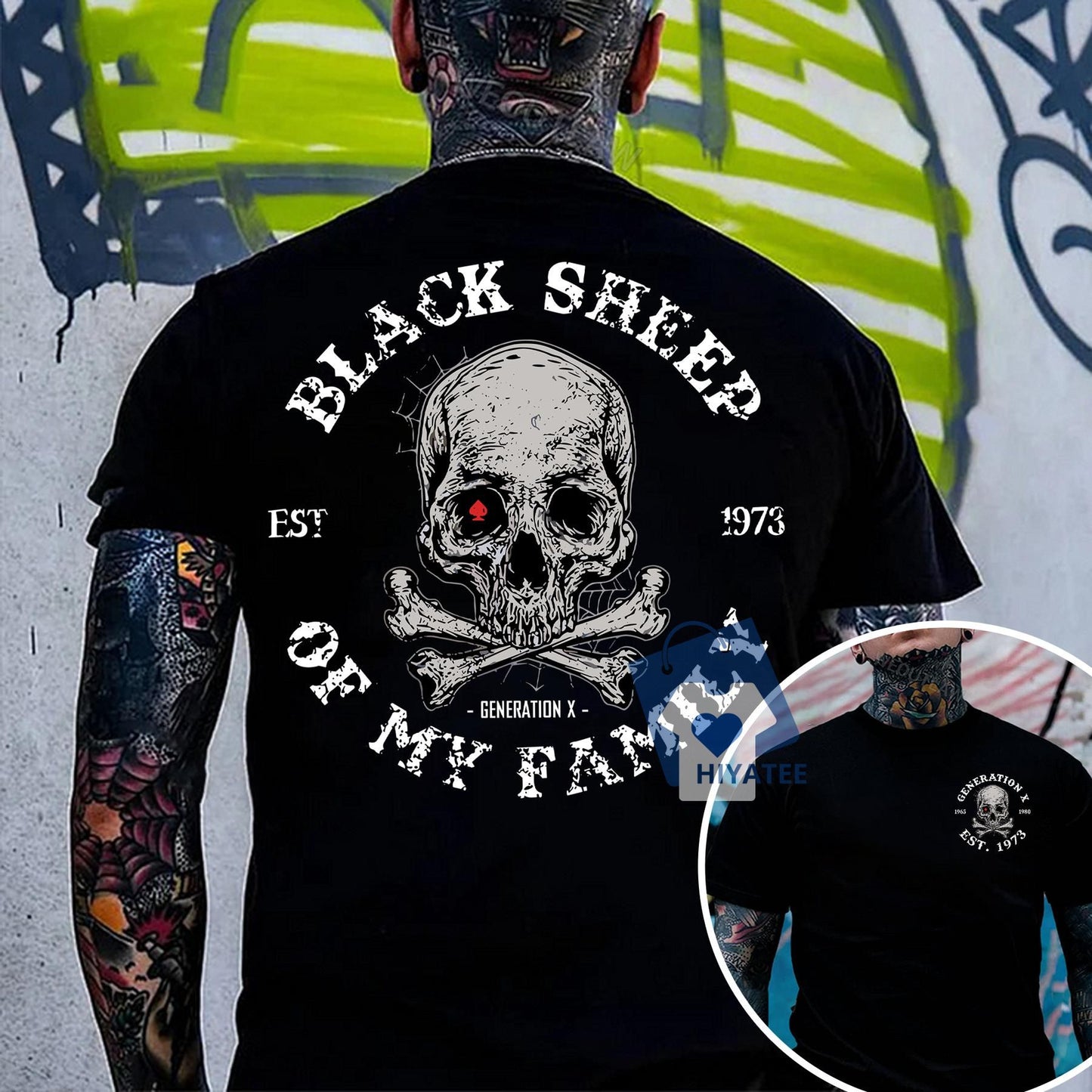 Generation X Custom Year T-Shirt Bold Badass Style Gen X FAFOT Cotton Tee for Men and Women