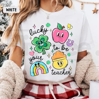 Comfort Colors® St. Patrick’s Day Teacher Shirt – Lucky to Be Your Teacher Tee, Cute Irish Shamrock Educator Gift