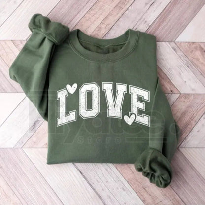 Retro Love Valentines Heart Sweatshirt: Cute Vintage Teacher Valentine Crewneck