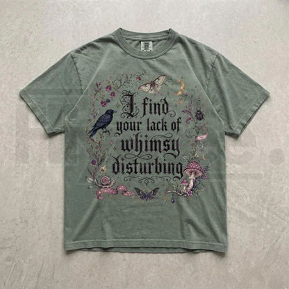 Lack of Whimsy Crow Fall Shirt Witchy Celestial Moth Halloween Comfort Colors Tee