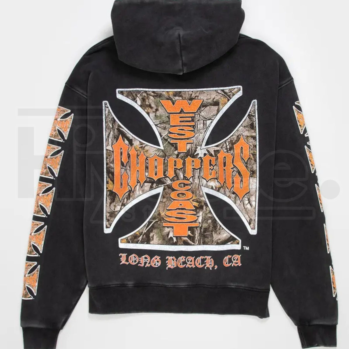 West Coast Choppers Camo Fill Men's Hoodie – Classic Motorcycle Graphic