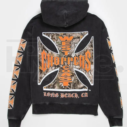 West Coast Choppers Camo Fill Men's Hoodie – Classic Motorcycle Graphic