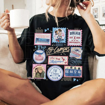 Comfort Colors Hockey Stamps Shirt – Briar University Graham 44 Hockey Romance Series Reading Lover Gift T-Shirt