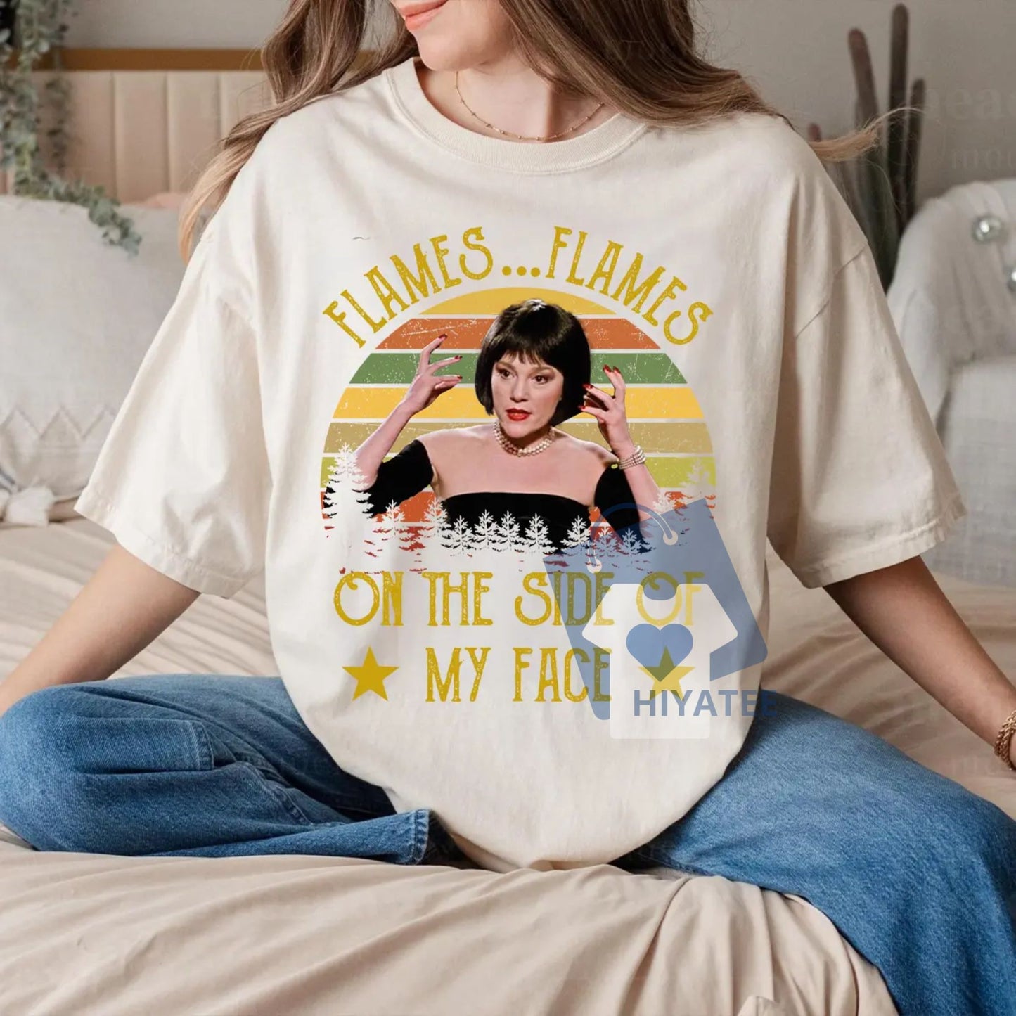 Clue 1985 Movie Shirt – “Flames On The Side Of My Face” Quote Tee, Retro Film T-Shirt for Classic Movie Fans