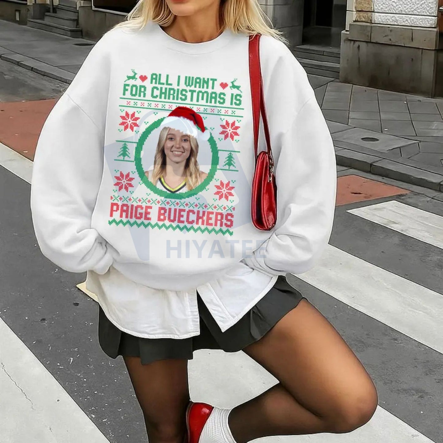 All I Want For Christmas is Paige Bueckers Sweatshirt: Basketball Fan Lover Unisex 100% Cotton Classic Fit, All Seasons NCAA Pullover
