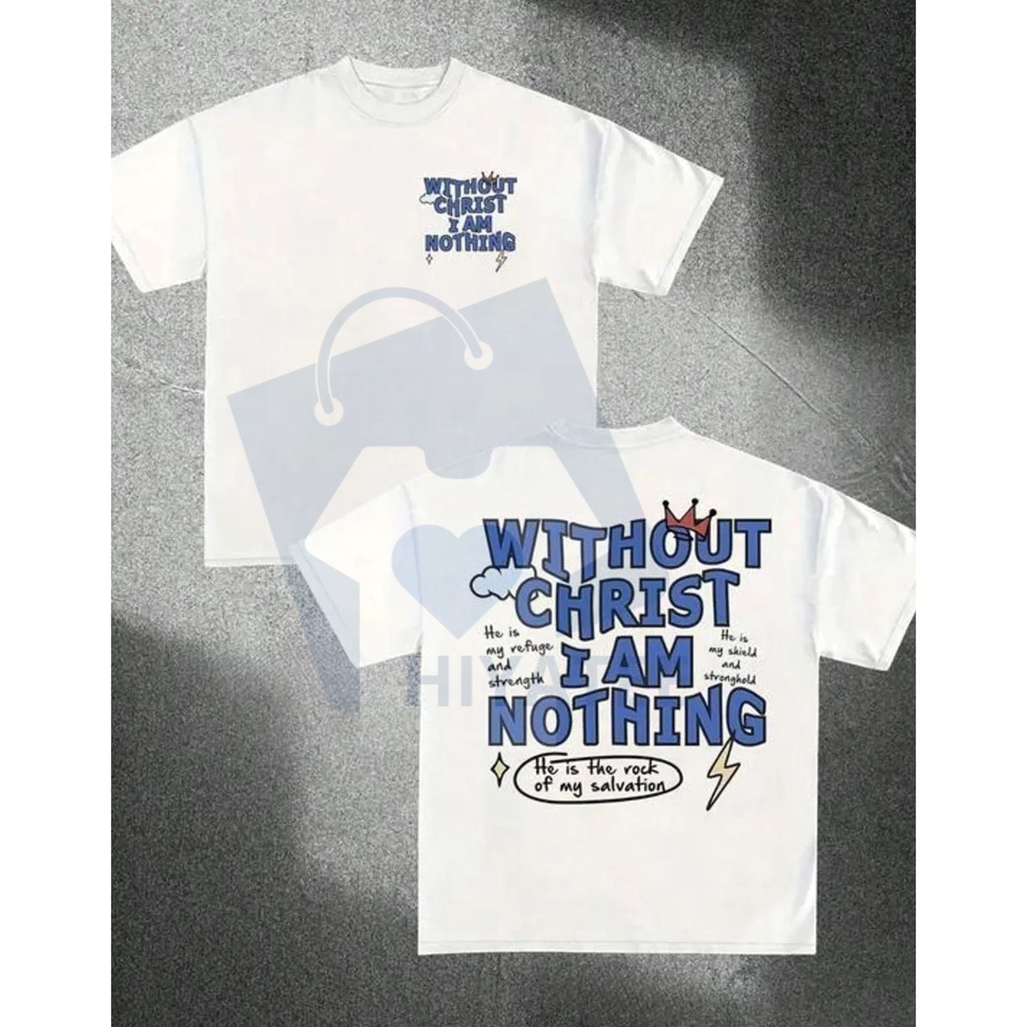 "Without Christ I Am Nothing" Letter Print T-Shirt – Men's Street Fashion Casual Tee