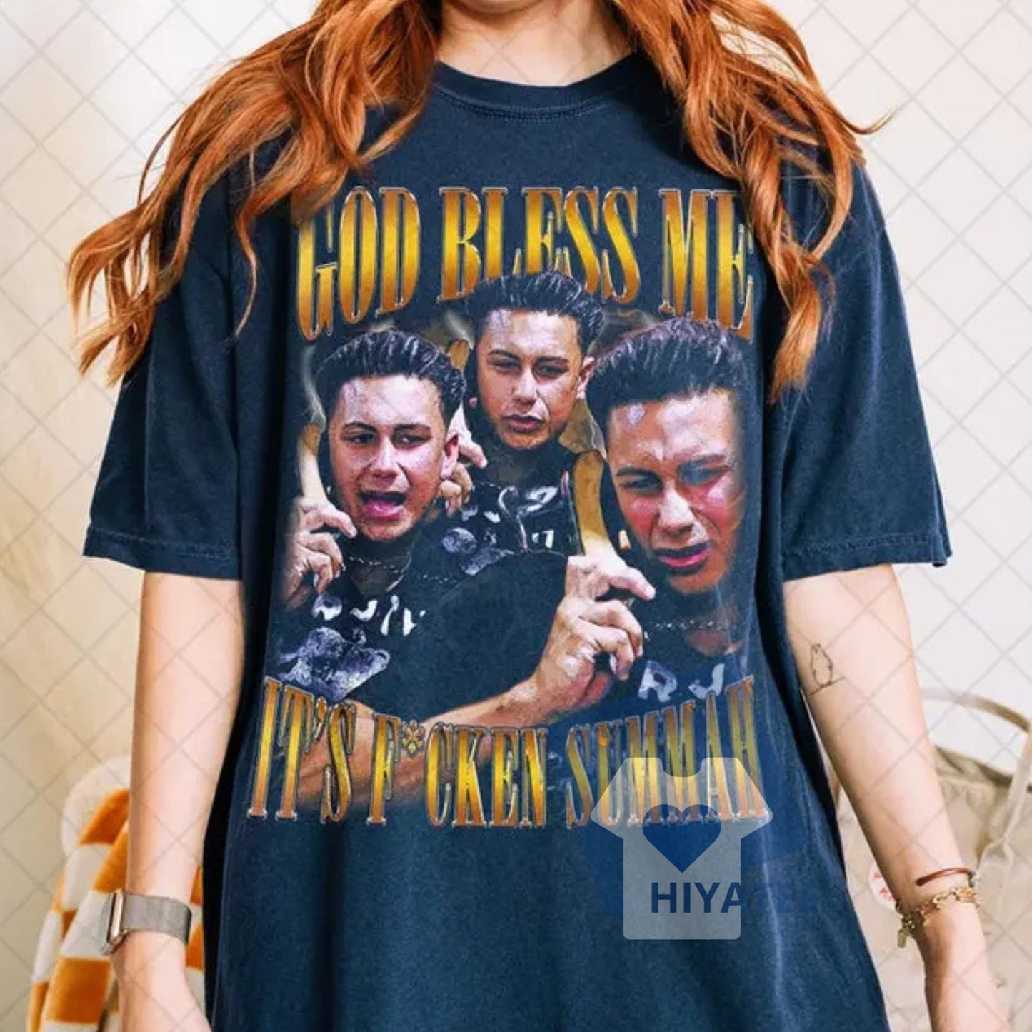 God Bless Me It’s F*cken Summah Shirt – Funny Retro 90s Summer Tee, Comfort Colors Bootleg Meme T-Shirt