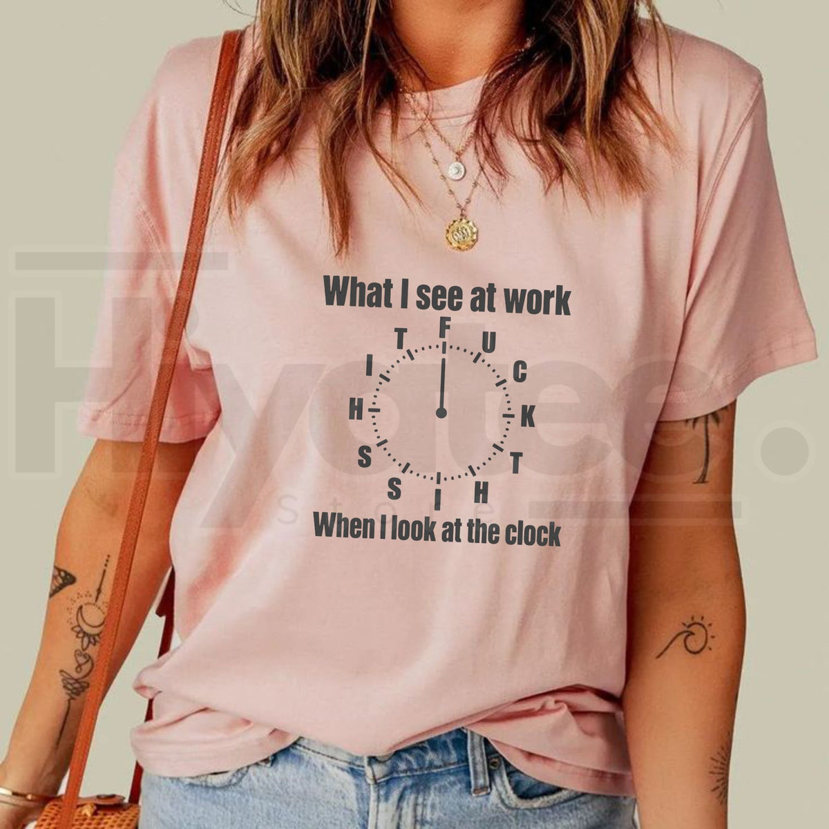What I See At Work Clock T-Shirt – Funny Office Humor Graphic Tee