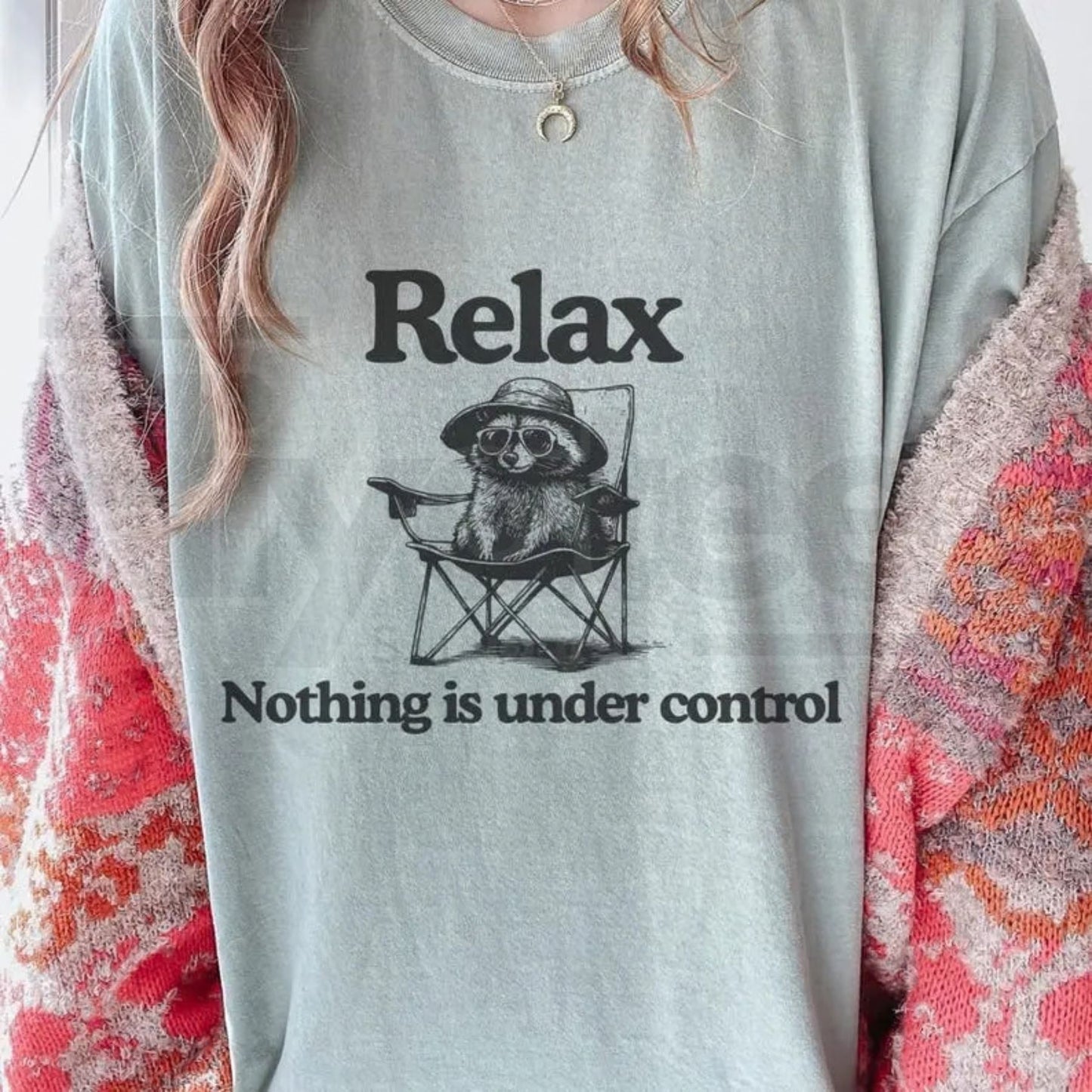 Comfort Colors® Chill Raccoon Vintage Shirt – Relax Nothing Is Under Control Trash Panda Tee