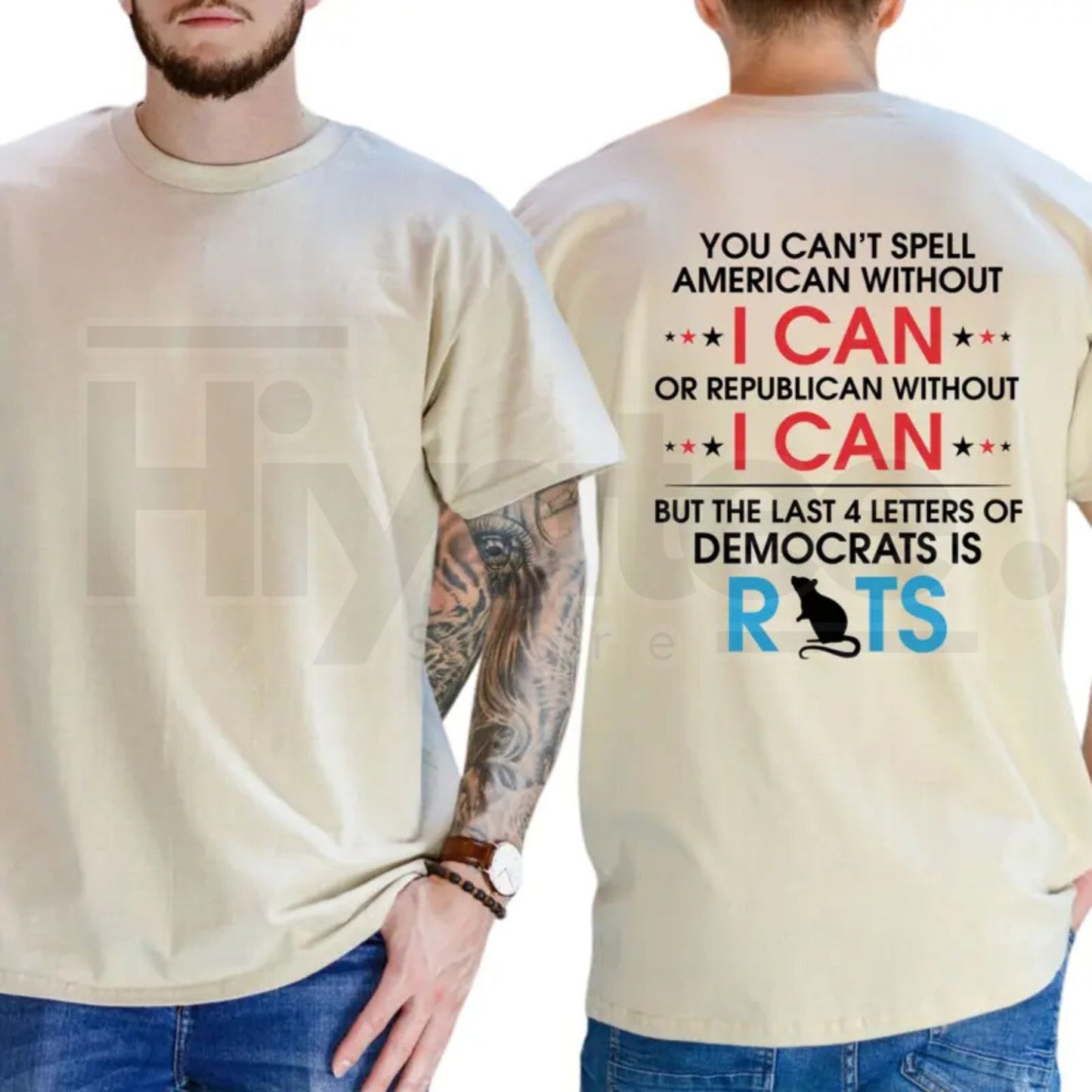"You Can't Spell American Without I CAN" – Funny Political Graphic Top