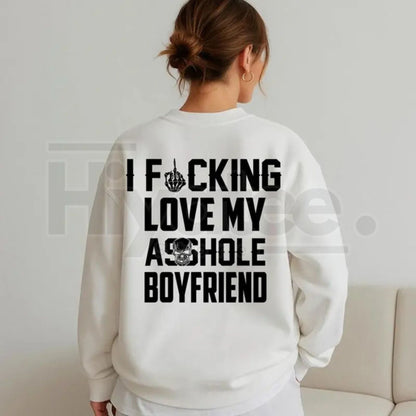 I Love My Boyfriend Shirt QTU: Cute Couple Slogan Tee, Valentine's Day or Anniversary Gift for Girlfriend, I Heart My BF Top