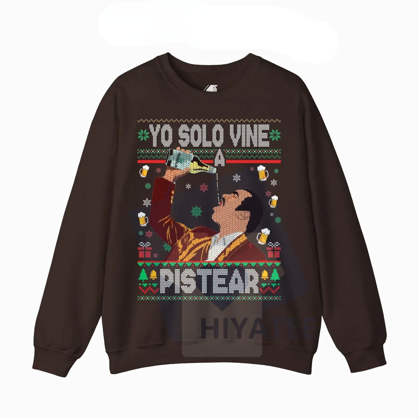 Yo Solo Vine A Pistear Mexico Ugly Christmas Sweater: Funny Fiesta Drinking Holiday Pullover, Spanish Slogan Xmas Top
