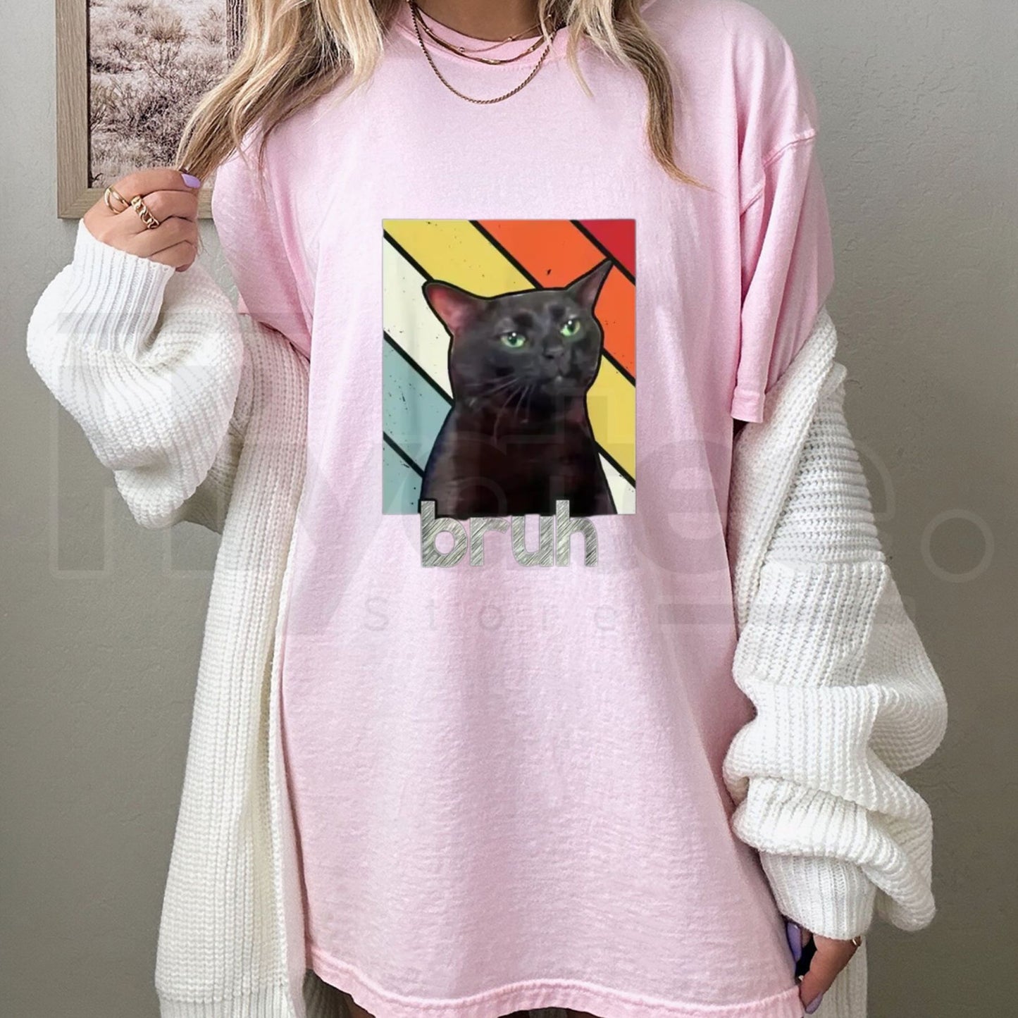 Funny Bros & Cat Meme Graphic Cotton T-Shirt for Boys – Cute Valentine's Day Gift for Kids