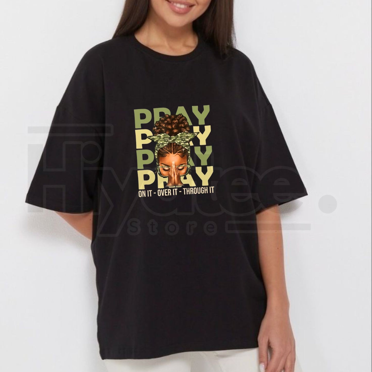 "Fortify Your Faith" – Inspirational Black Woman Afro Christian Graphic Top