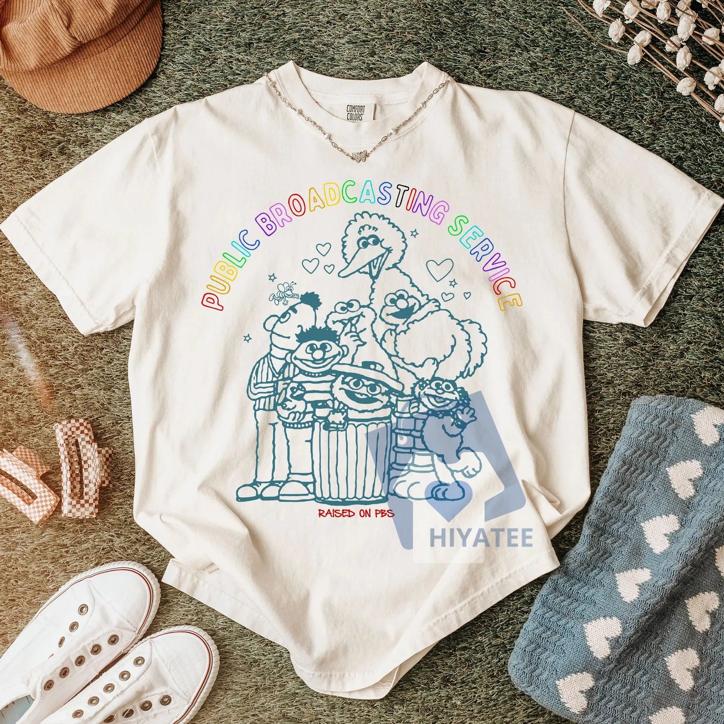 Public Broadcasting Service T-Shirt – 70s 80s Retro PBS Logo Tee, Classic TV Fan Shirt, Save PBS Protest Tee, Vintage Nostalgia Unisex Top