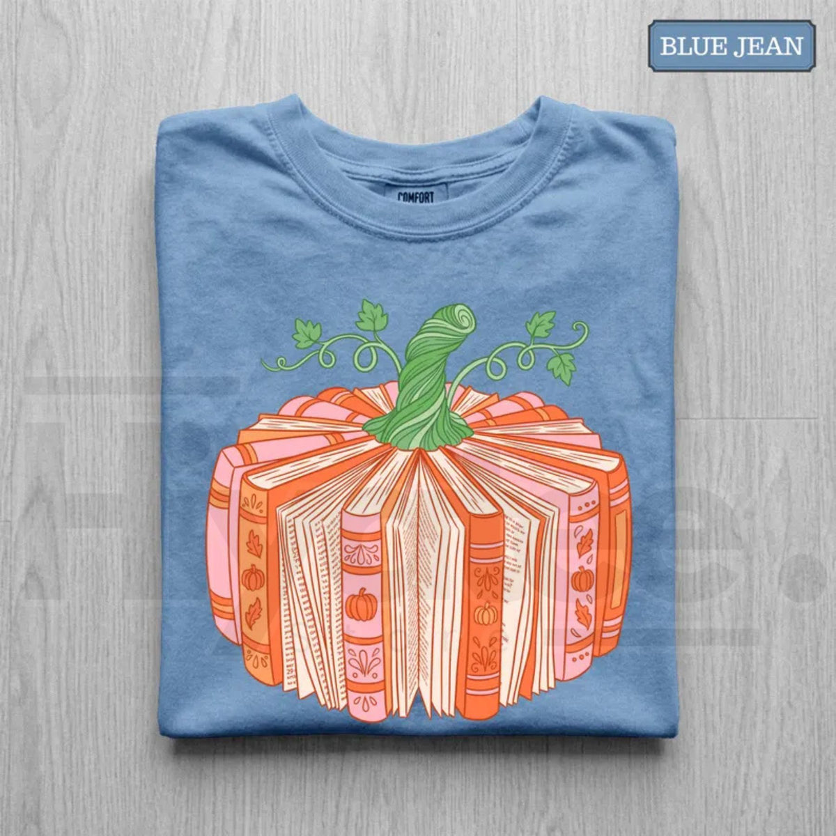Book Pumpkin Shirt Bookish Fall Reader Tee Cute Librarian Bookworm Gift