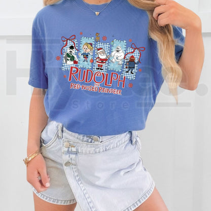 Comfort Colors Rudolph The Red Nosed Reindeer T-Shirt – Funny Christmas Tee