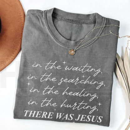 Boho Christian "There Was Jesus" T-Shirt – Trendy Motivational Faith Outfit