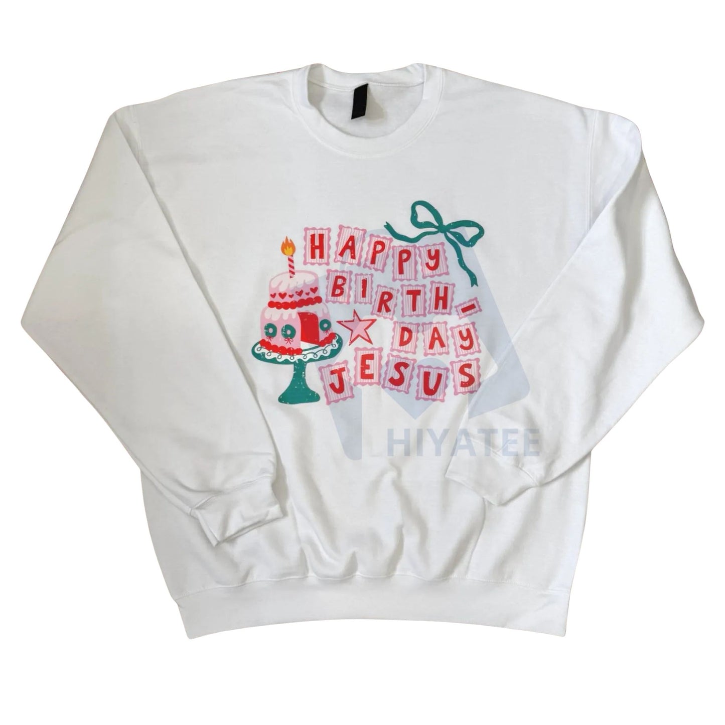 HBD Jesus Crewneck: Funny Christmas Birthday Sweatshirt, Religious Holiday Apparel, Merry Christmas Tee Gift