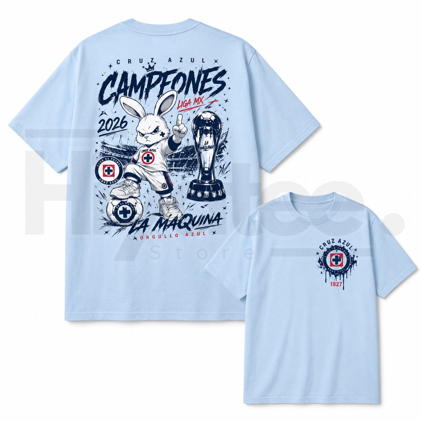 Cruz Azul Campeones 2026 T-Shirt – Liga MX Champion La Máquina Soccer Graphic Tee