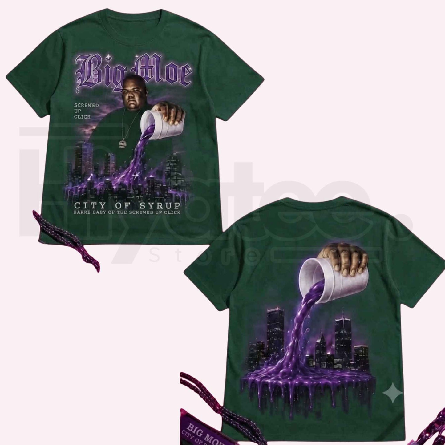 Big Moe Heavy Cotton Unisex Graphic T-Shirt – Houston Texas Screwed Up Click DJ Screw Tee