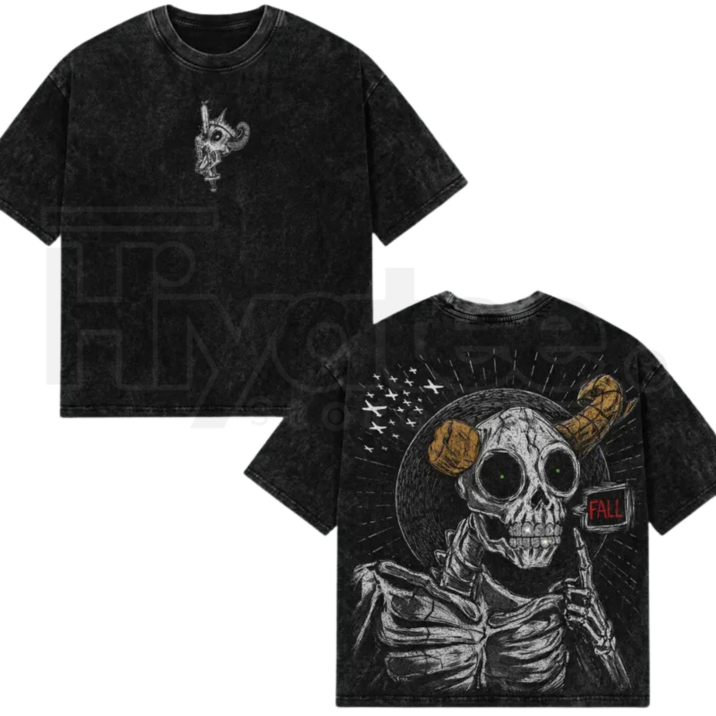 The Lich Adventure Time Double Printed Vintage T-Shirt – Dark Fantasy Graphic Oversized Tee