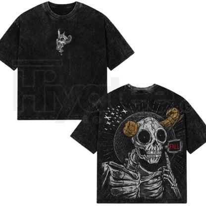 The Lich Adventure Time Double Printed Vintage T-Shirt – Dark Fantasy Graphic Oversized Tee