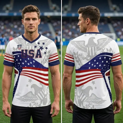 2026 USA Soccer Jersey – Breathable V-Neck Performance Football Top